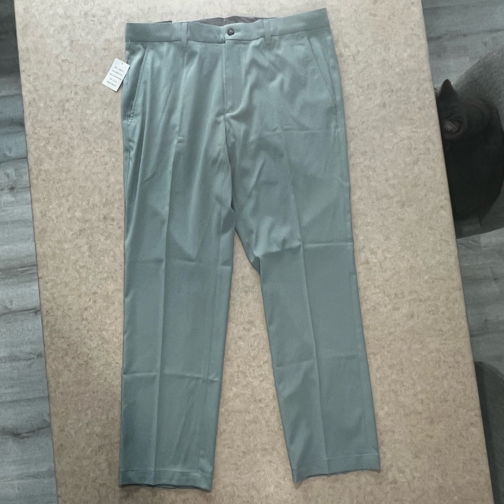 Oxford blue/gray woven golf pants NWT